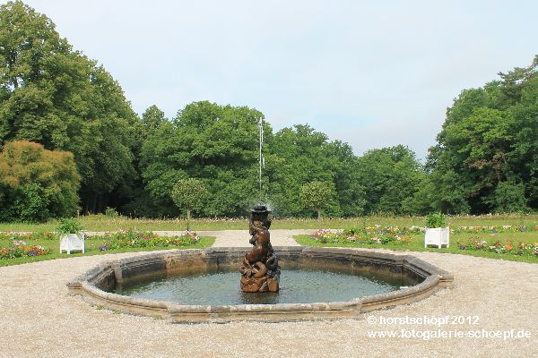 Bayreuth Eremitage - Nordparterre Brunnen Westblick